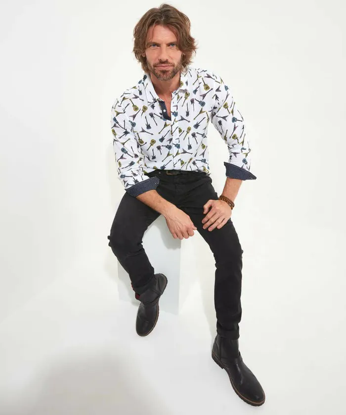 Men Joe Browns Turn Up The Volume Shirt Blue Men Joe Browns Turn Up The Volume Shirt Blue