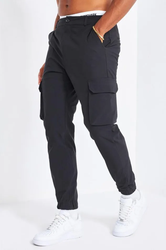 Men Jogger Pant Noir Cargo Black Brentiny Paris Pants