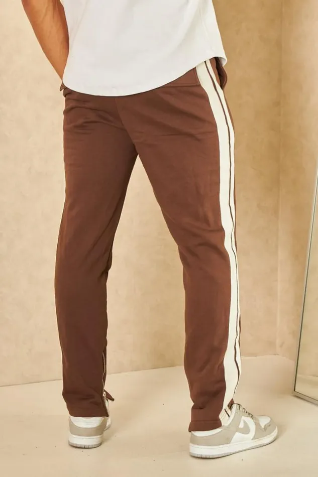 Men Joggerpant Bandes Marron Brown Brentiny Paris Pants
