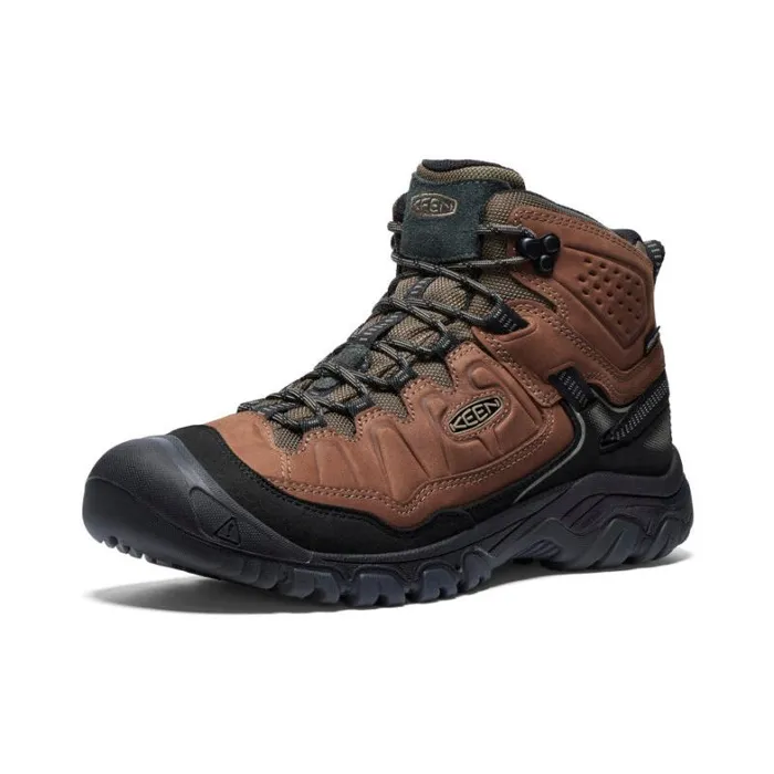 Men KEEN Boots Targhee IV Mid Height Waterproof BisonBlack Leather Hiking Boot Men KEEN Boots Targhee IV Mid Height Waterproof BisonBlack Leather Hiking Boot