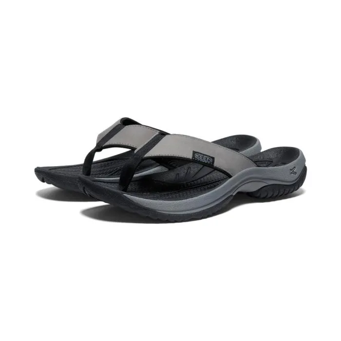 Men KEEN Sandals Kona Flip Grey Leather FlipFlop Men KEEN Sandals Kona Flip Grey Leather FlipFlop