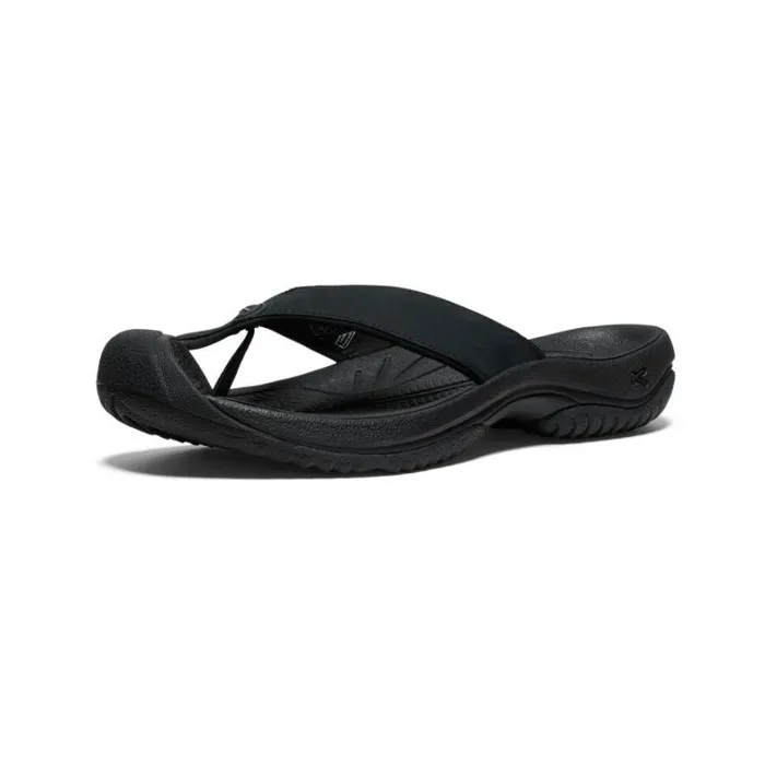Men KEEN Sandals Waimea BlackBlack Leather FlipFlop Men KEEN Sandals Waimea BlackBlack Leather FlipFlop