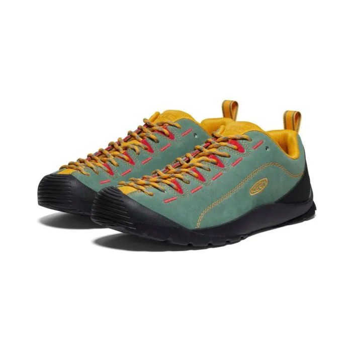 Men KEEN Shoes Jasper Dark ForestGolden Yellow Leather Shoe Men KEEN Shoes Jasper Dark ForestGolden Yellow Leather Shoe