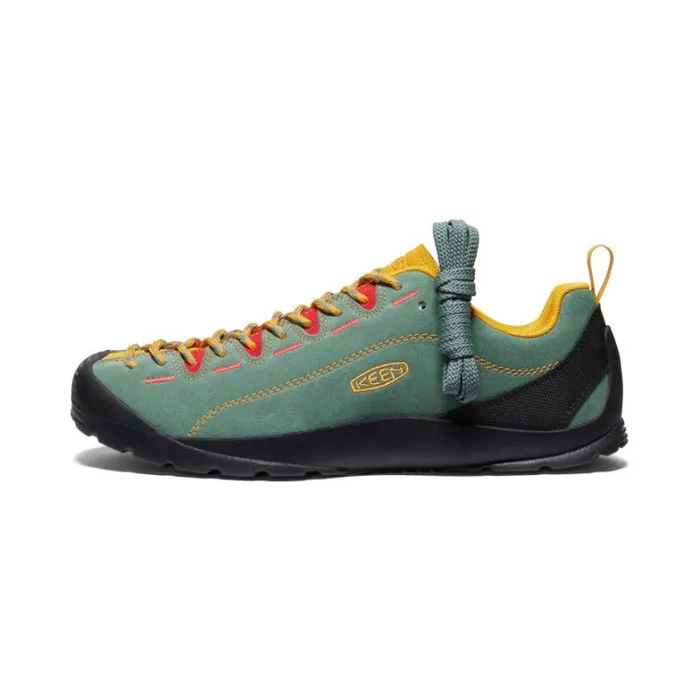 Men KEEN Shoes Jasper Dark ForestGolden Yellow Leather Shoe Men KEEN Shoes Jasper Dark ForestGolden Yellow Leather Shoe