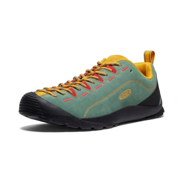 Men KEEN Shoes Jasper Dark ForestGolden Yellow Leather Shoe Men KEEN Shoes Jasper Dark ForestGolden Yellow Leather Shoe