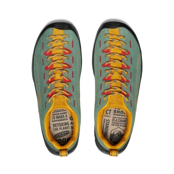 Men KEEN Shoes Jasper Dark ForestGolden Yellow Leather Shoe Men KEEN Shoes Jasper Dark ForestGolden Yellow Leather Shoe