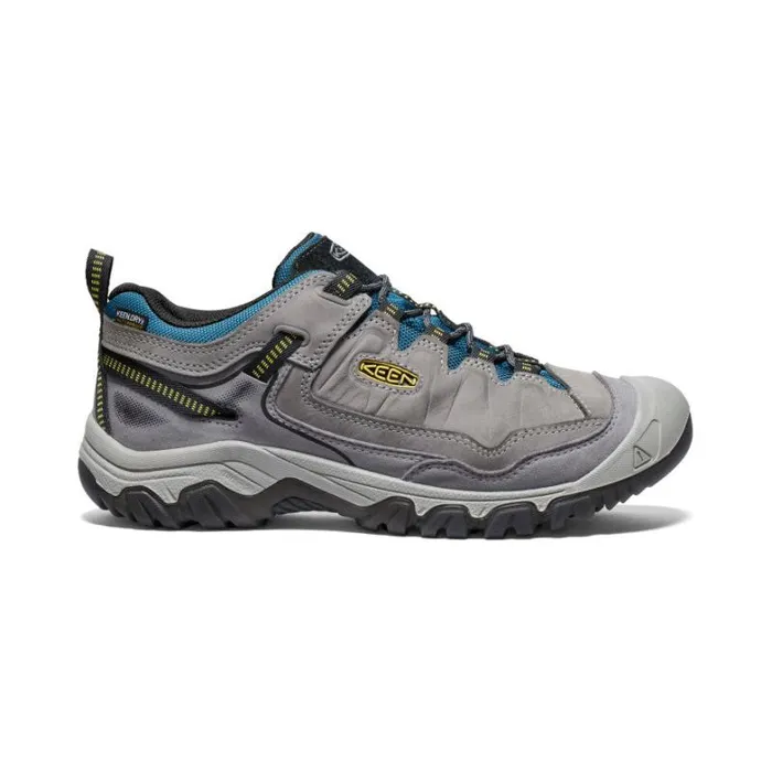 Men KEEN Shoes Targhee IV Waterproof Steel GreyAntique Moss Leather Hiking Shoe