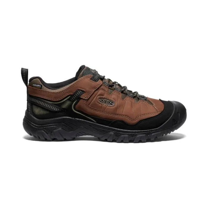 Men KEEN Shoes Targhee IV Waterproof Wide Brown Leather Hiking Shoe