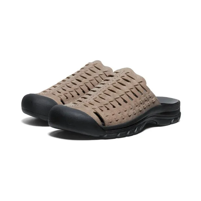 Men KEEN SlipOns San Juan II Taupe GrayBlack Leather Sandal Men KEEN SlipOns San Juan II Taupe GrayBlack Leather Sandal