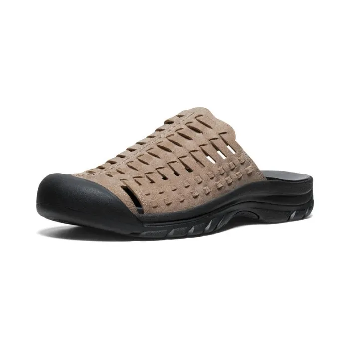 Men KEEN SlipOns San Juan II Taupe GrayBlack Leather Sandal Men KEEN SlipOns San Juan II Taupe GrayBlack Leather Sandal