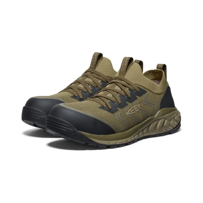 Men KEEN Work Boots and Shoes Arvada Shift CarbonFiber Toe Martini OliveBlack Work Slipon Men KEEN Work Boots and Shoes Arvada Shift CarbonFiber Toe Martini OliveBlack Work Slipon