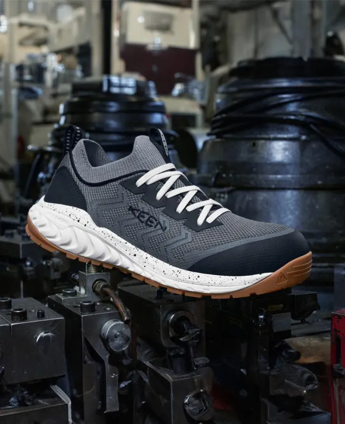 Men KEEN Work Boots and Shoes Arvada Shift CarbonFiber Toe Steel GreyGum Work Slipon Men KEEN Work Boots and Shoes Arvada Shift CarbonFiber Toe Steel GreyGum Work Slipon