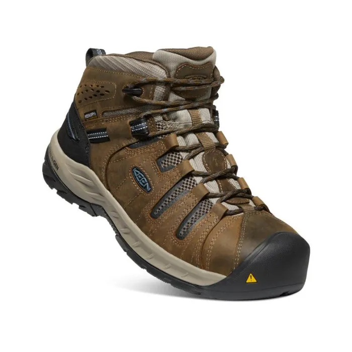 Men KEEN Work Boots and Shoes Flint II Waterproof Boot Steel Toe Cascade BrownOrion Blue Men KEEN Work Boots and Shoes Flint II Waterproof Boot Steel Toe Cascade BrownOrion Blue