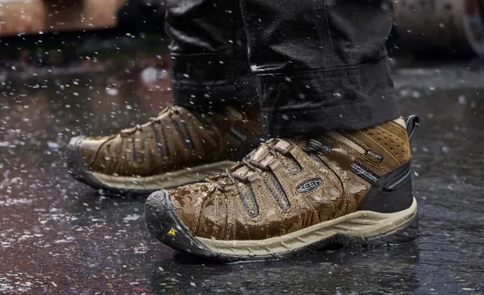 Men KEEN Work Boots and Shoes Flint II Waterproof Boot Steel Toe Cascade BrownOrion Blue Men KEEN Work Boots and Shoes Flint II Waterproof Boot Steel Toe Cascade BrownOrion Blue