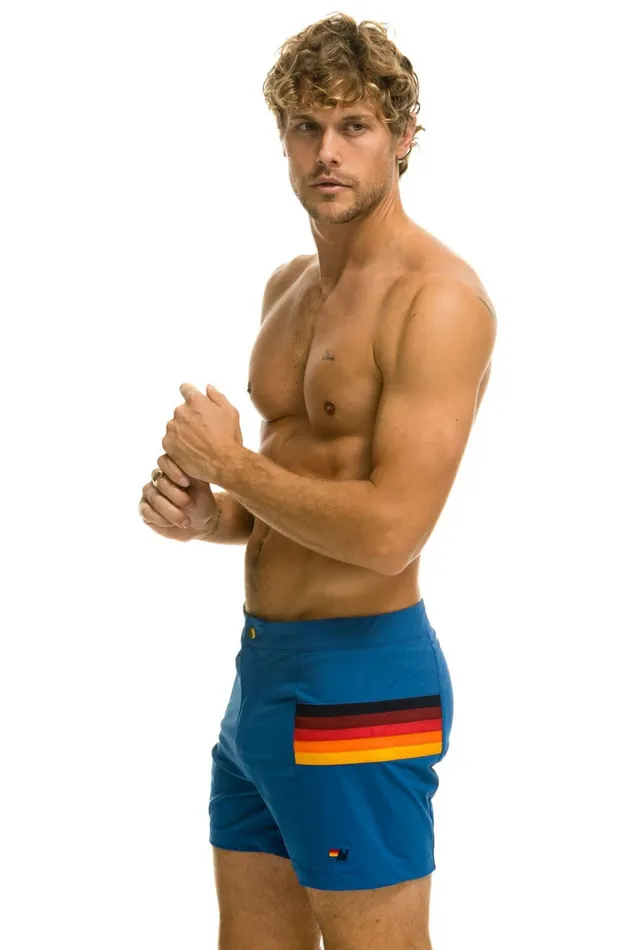 Men MEN039S HORIZONTAL 5 STRIPE FLEX SHORTS 8211 SEA Aviator Nation Shorts Men MEN039S HORIZONTAL 5 STRIPE FLEX SHORTS 8211 SEA Aviator Nation Shorts