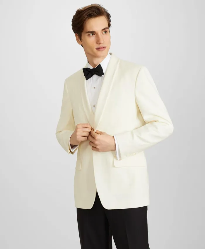 Men Milano Fit Wool Tuxedo Jacket White Brooks Brothers Tuxedo Shop