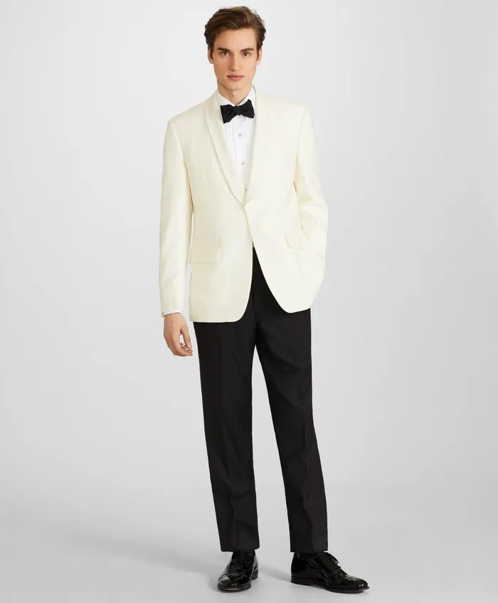 Men Milano Fit Wool Tuxedo Jacket White Brooks Brothers Tuxedo Shop