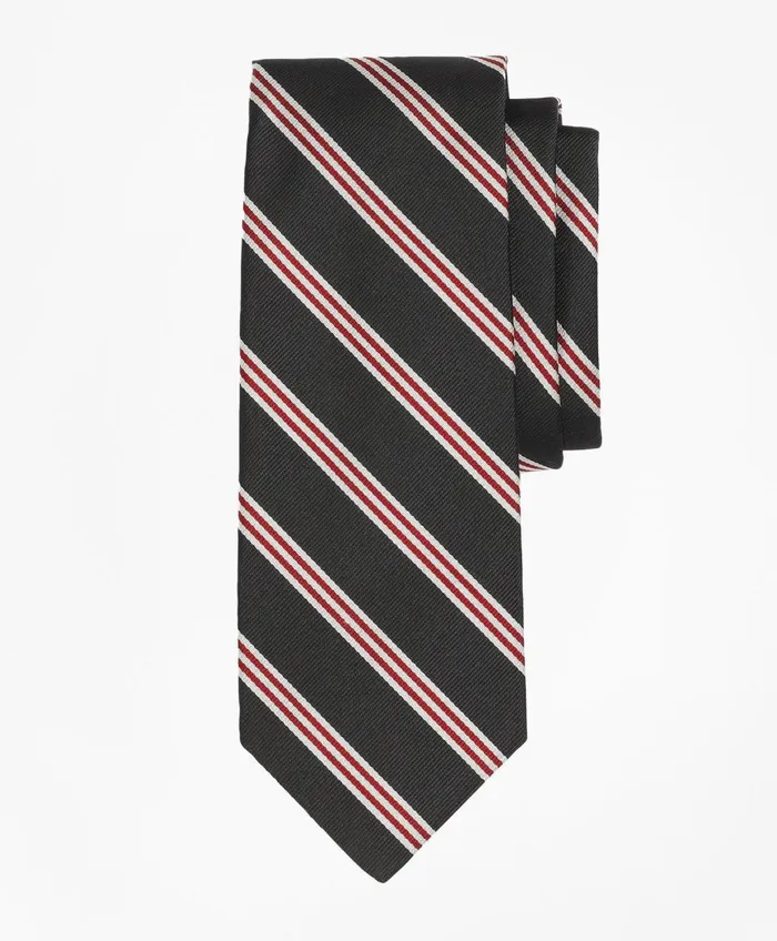 Men Mini Bb1 Rep Tie Blackburgundy Brooks Brothers Ties and Pocket Squares