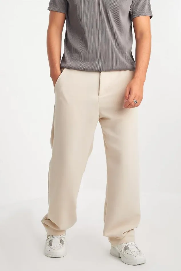 Men Pantalon Beige Coupe Large Beige Brentiny Paris Pants