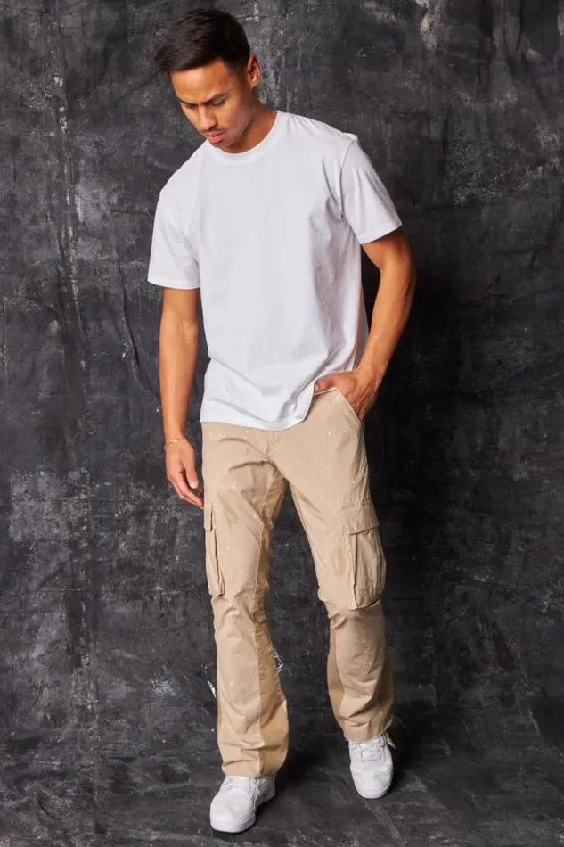 Men Pantalon Cargo Tach Beige Beige Brentiny Paris Pants