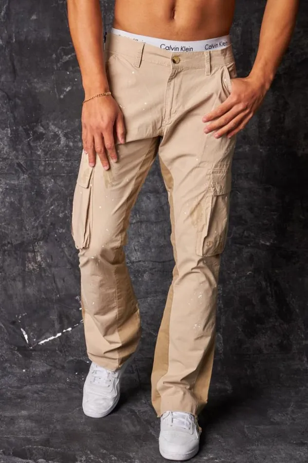 Men Pantalon Cargo Tach Beige Beige Brentiny Paris Pants