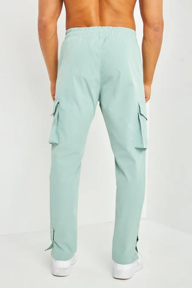 Men Pantalon Cargo Vert D039eau Green Brentiny Paris Pants