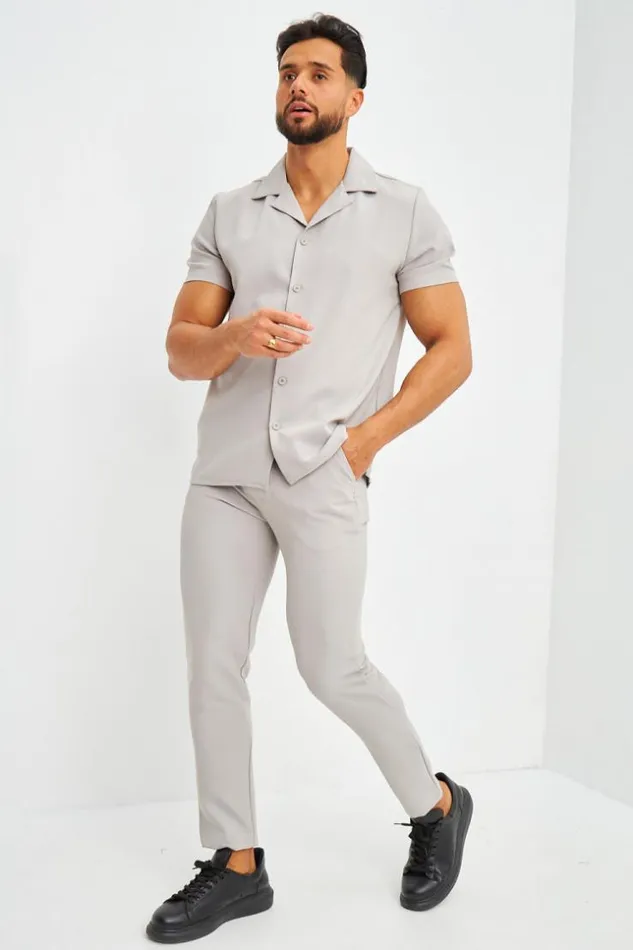 Men Pantalon De Costume Homme Gris Grey Brentiny Paris Pants