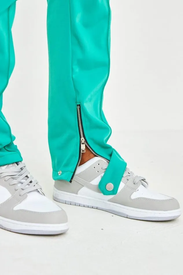 Men Pantalon De Jogging Vert Satin Bandes Et Zips Green Brentiny Paris Jogging Bottoms Men Pantalon De Jogging Vert Satin Bandes Et Zips Green Brentiny Paris Jogging Bottoms