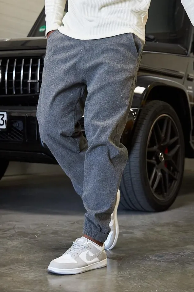 Men Pantalon Textur Gris Grey Brentiny Paris Pants