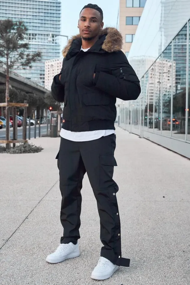 Men Parka BiMatire Noire Capuche En Fourrure Black Brentiny Paris Parkas And Down Jackets Men Parka BiMatire Noire Capuche En Fourrure Black Brentiny Paris Parkas And Down Jackets
