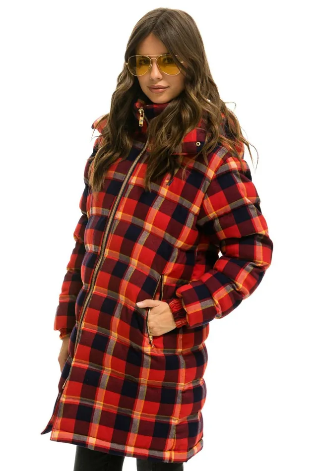 Men PLAID UNISEX LONG TREKKER JACKET 8211 RUGBY PLAID Aviator Nation Outerwear Men PLAID UNISEX LONG TREKKER JACKET 8211 RUGBY PLAID Aviator Nation Outerwear
