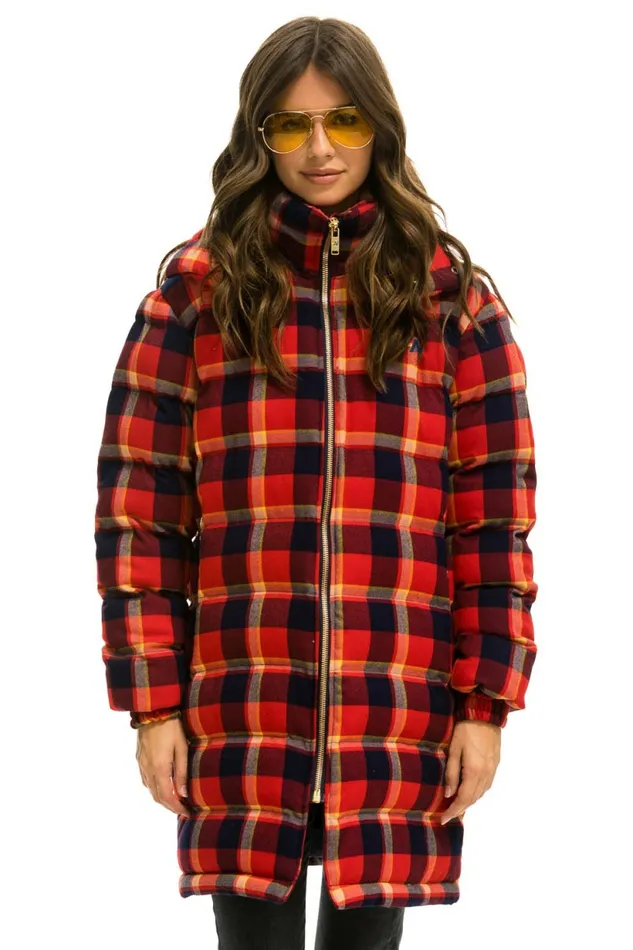 Men PLAID UNISEX LONG TREKKER JACKET 8211 RUGBY PLAID Aviator Nation Outerwear Men PLAID UNISEX LONG TREKKER JACKET 8211 RUGBY PLAID Aviator Nation Outerwear