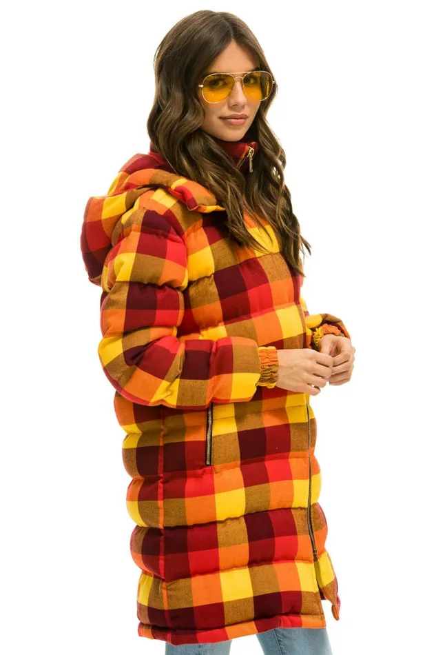 Men PLAID UNISEX LONG TREKKER JACKET 8211 SURFY PLAID Aviator Nation Outerwear Men PLAID UNISEX LONG TREKKER JACKET 8211 SURFY PLAID Aviator Nation Outerwear