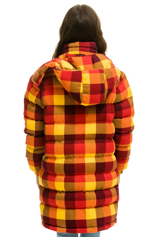 Men PLAID UNISEX LONG TREKKER JACKET 8211 SURFY PLAID Aviator Nation Outerwear Men PLAID UNISEX LONG TREKKER JACKET 8211 SURFY PLAID Aviator Nation Outerwear