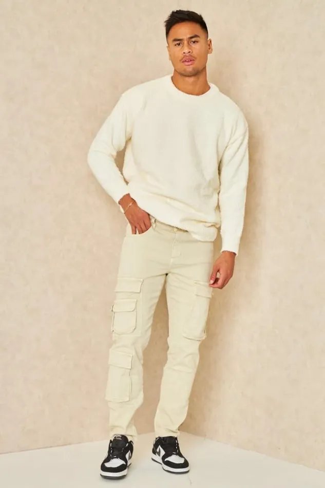 Men Pull Blanc Cass Effet Duveteux White Brentiny Paris Sweatshirts and Pullovers Men Pull Blanc Cass Effet Duveteux White Brentiny Paris Sweatshirts and Pullovers
