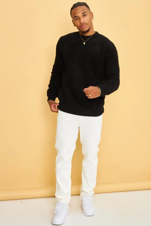 Men Pull Noir En Peau De Mouton Black Brentiny Paris Sweatshirts and Pullovers Men Pull Noir En Peau De Mouton Black Brentiny Paris Sweatshirts and Pullovers