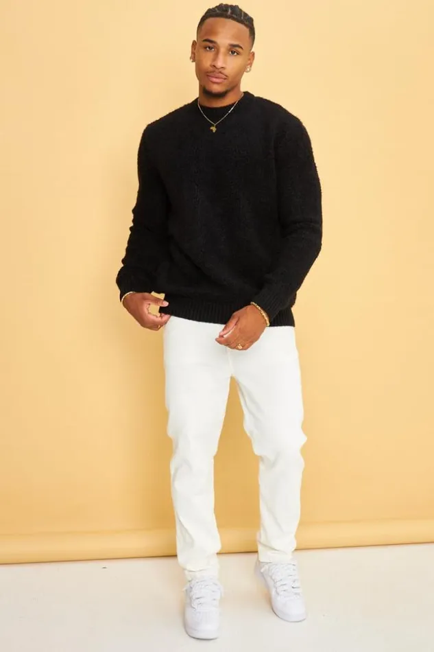 Men Pull Noir En Peau De Mouton Black Brentiny Paris Sweatshirts and Pullovers Men Pull Noir En Peau De Mouton Black Brentiny Paris Sweatshirts and Pullovers