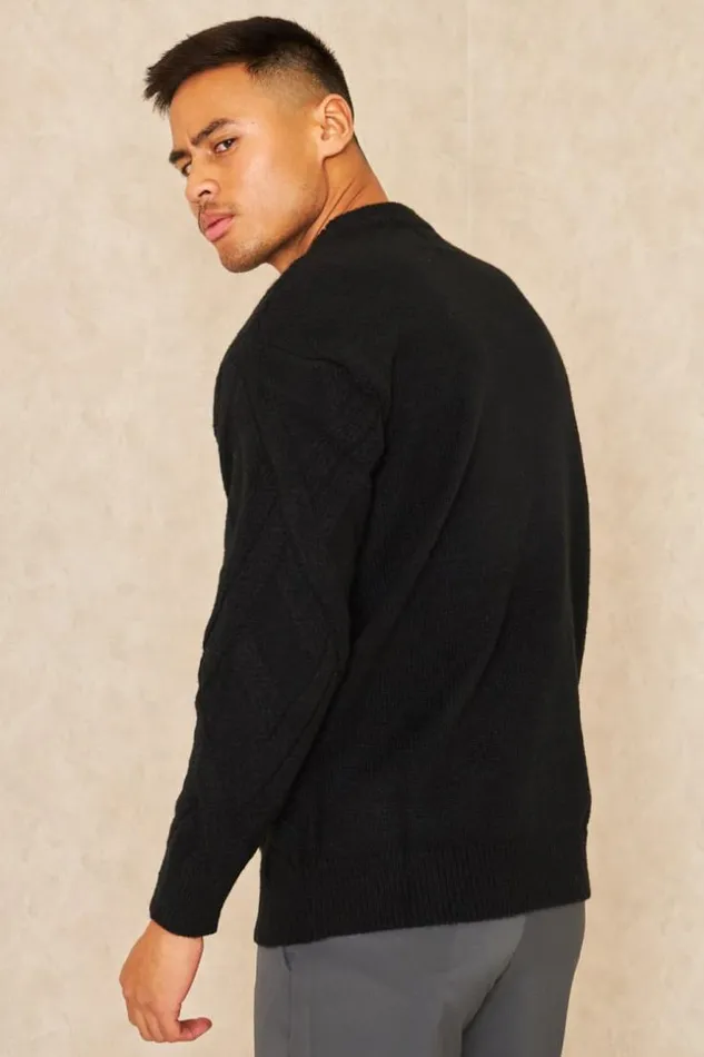 Men Pull Noir Motif Crois Col Rond Black Brentiny Paris Sweatshirts and Pullovers Men Pull Noir Motif Crois Col Rond Black Brentiny Paris Sweatshirts and Pullovers