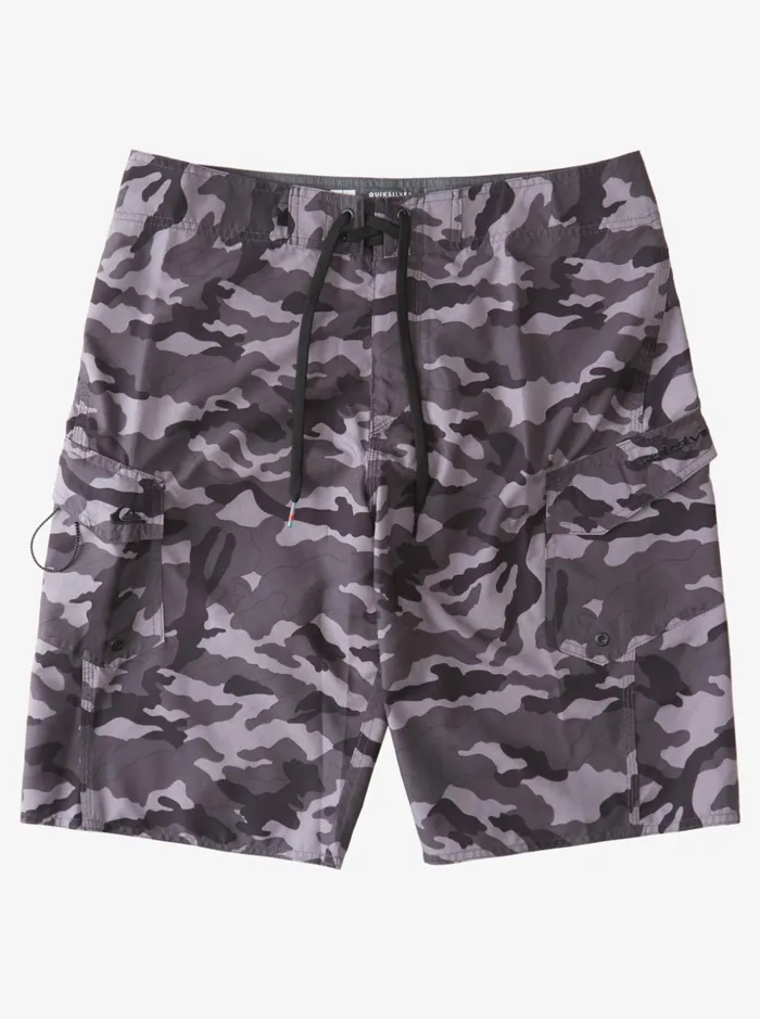 Men Quiksilver Boardshorts Manic Camo 22034 Boardshorts Black