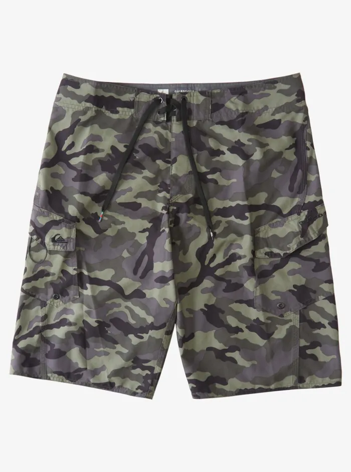 Men Quiksilver Boardshorts Manic Camo 22034 Boardshorts Forest Night