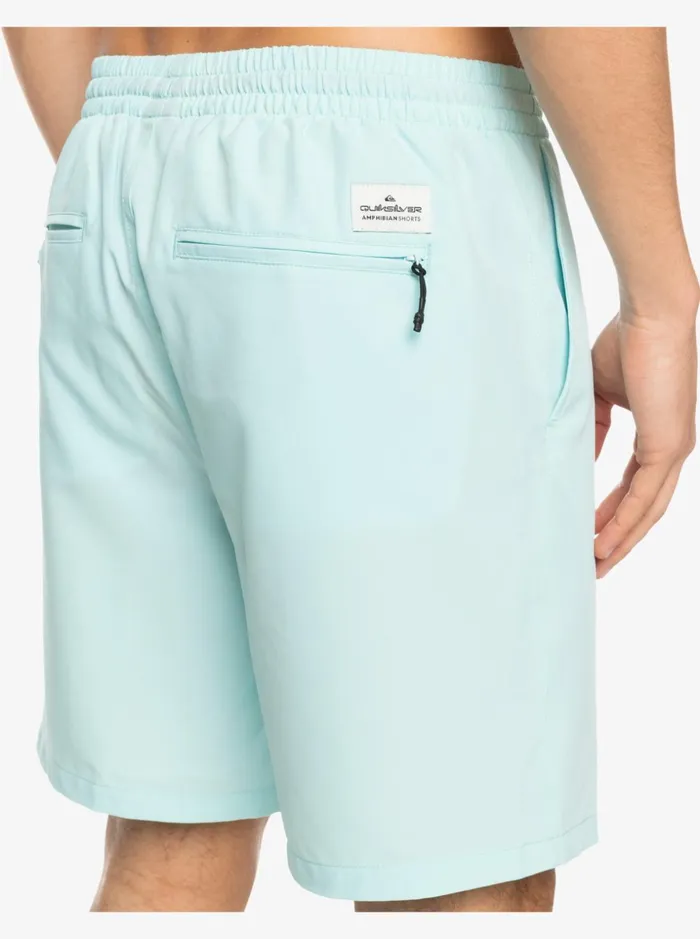 Men Quiksilver Boardshorts Ocean Elastic Waist 18034 Amphibian Shorts Iced Aqua Men Quiksilver Boardshorts Ocean Elastic Waist 18034 Amphibian Shorts Iced Aqua