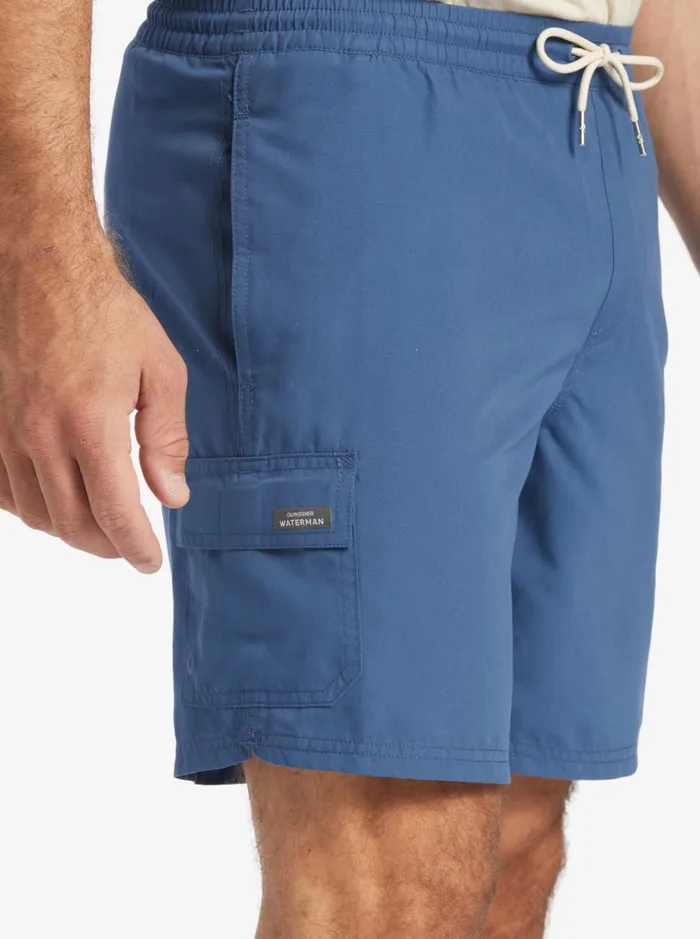 Men Quiksilver Boardshorts Waterman Balance 18034 Volleys Ensign Blue Heather Men Quiksilver Boardshorts Waterman Balance 18034 Volleys Ensign Blue Heather
