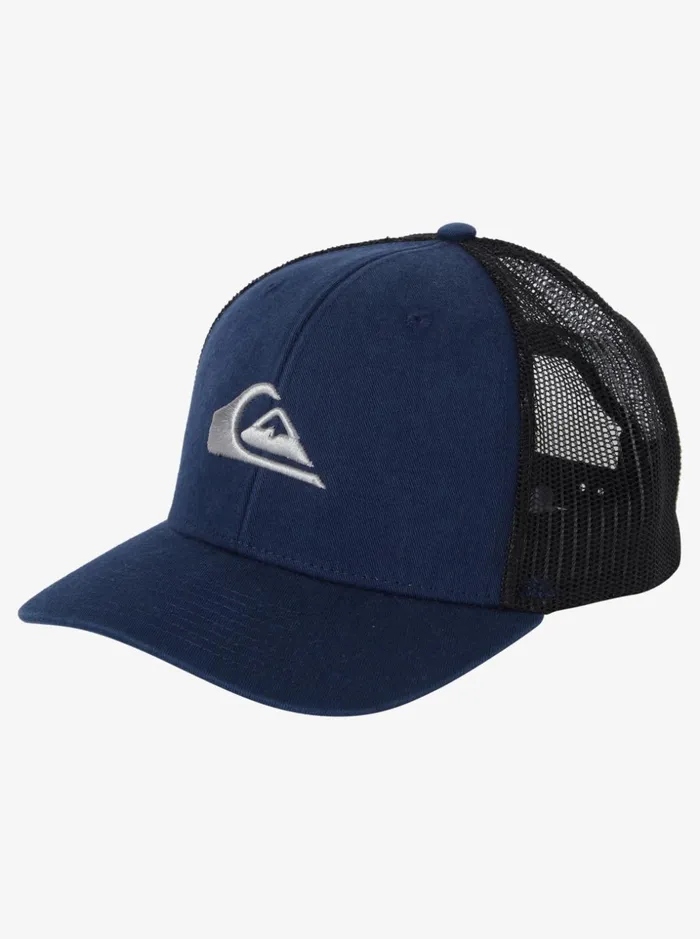 Men Quiksilver Hats Grounder Trucker Hat Midnight Navy