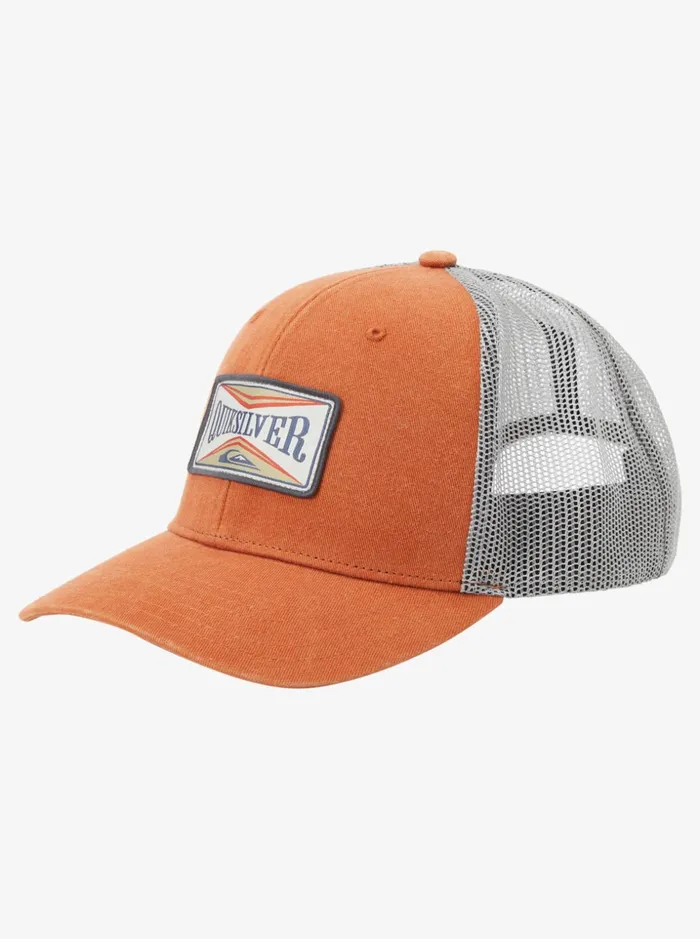 Men Quiksilver Hats Trawler Trucker Hat Mecca Orange
