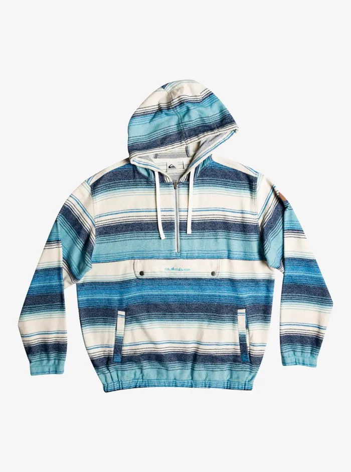Men Quiksilver Jackets Neo Blue HalfZip Hoodie Delph Blue Neo Blue