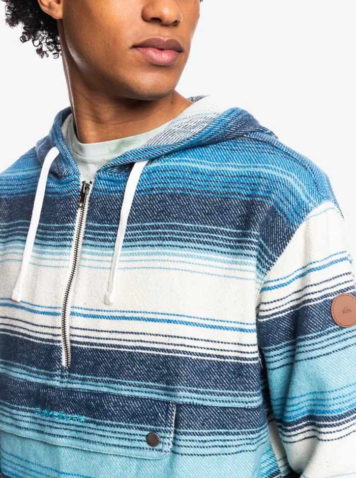 Men Quiksilver Jackets Neo Blue HalfZip Hoodie Delph Blue Neo Blue Men Quiksilver Jackets Neo Blue HalfZip Hoodie Delph Blue Neo Blue