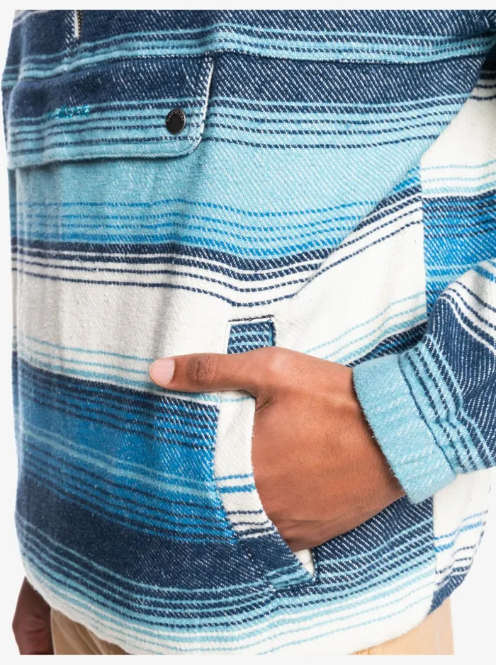 Men Quiksilver Jackets Neo Blue HalfZip Hoodie Delph Blue Neo Blue Men Quiksilver Jackets Neo Blue HalfZip Hoodie Delph Blue Neo Blue