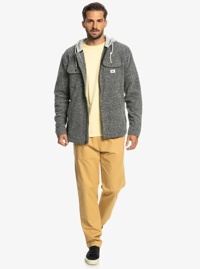 Men Quiksilver Jackets Super Swell Hooded Fleece ZipUp Jacket Dark Grey Heather Men Quiksilver Jackets Super Swell Hooded Fleece ZipUp Jacket Dark Grey Heather