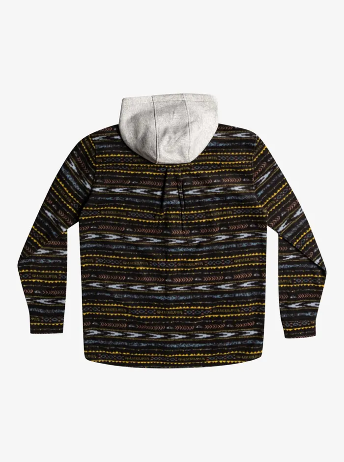 Men Quiksilver Jackets Super Swell Hooded Fleece ZipUp Jacket Tarmac Tribal Fuzz Men Quiksilver Jackets Super Swell Hooded Fleece ZipUp Jacket Tarmac Tribal Fuzz