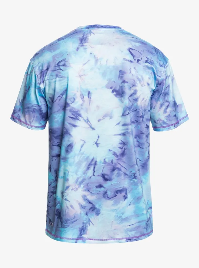Men Quiksilver Rashguards Digital Session UPF 50 Short Sleeve Surf Tee Sky Blue Men Quiksilver Rashguards Digital Session UPF 50 Short Sleeve Surf Tee Sky Blue